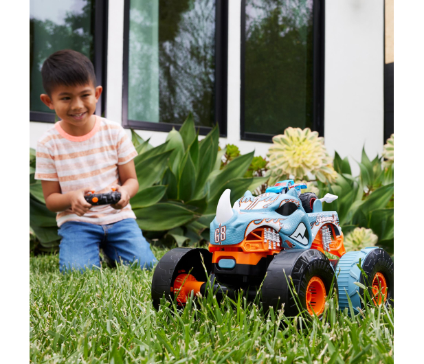 Hot Wheels Monster Trucks Rhinomite Mega Transformacja 1:12 - 1164342 - zdjęcie 6